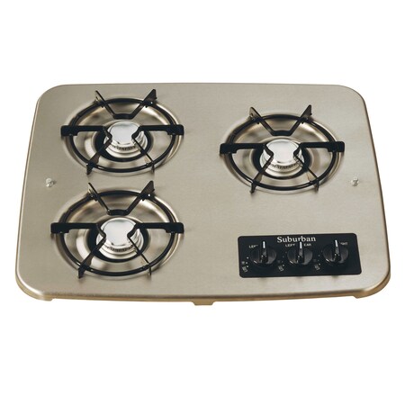 Suburban Suburban 2938AST Drop-In 3-Burner Cook Top - Stainless Steel 2938AST